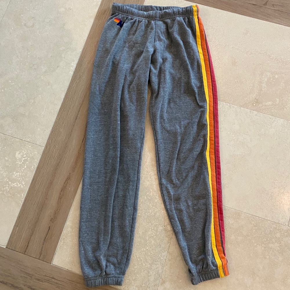 AVIATOR NATION 5 Stripe Gray Sweatpants